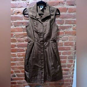 Vintage Lida Baday Sleeveless Classic Button-Down Dress - Size 6